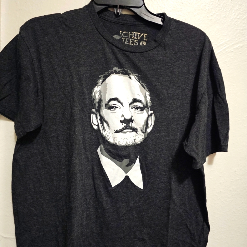 Bill Murray  Chive Tee. SZ L.  Excellent stretchy material. Black